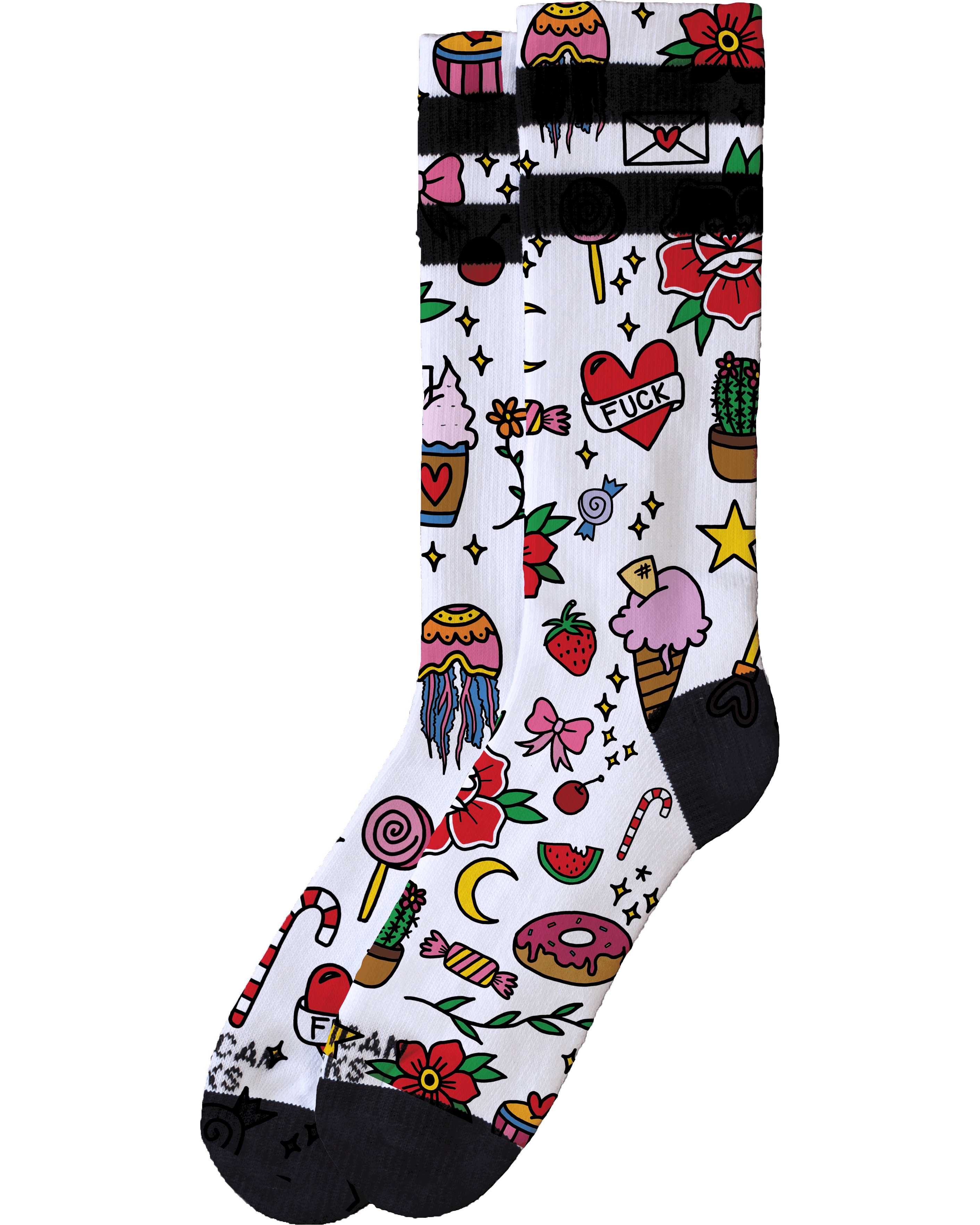 American Socks Rosey Jones Tattoo Girl - Mid High