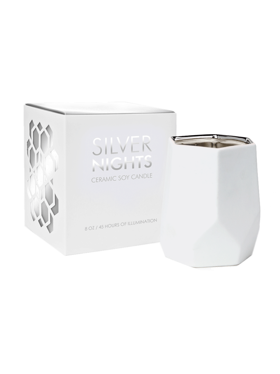 D.L. & Co Abstract Duftlys Silver Nights 227g - fresh