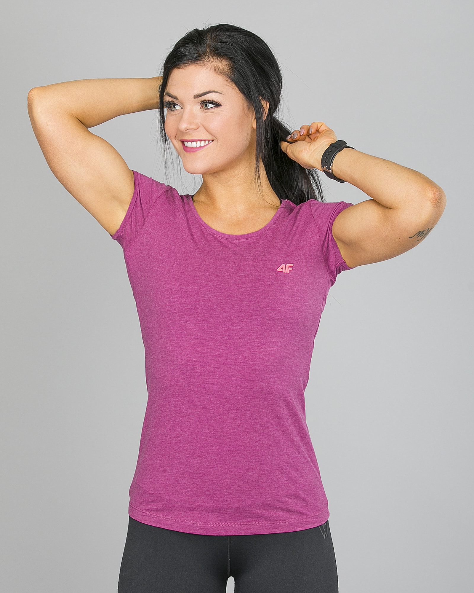 4F T-Shirt Women – Violet Purple h4z17-tsd001-958