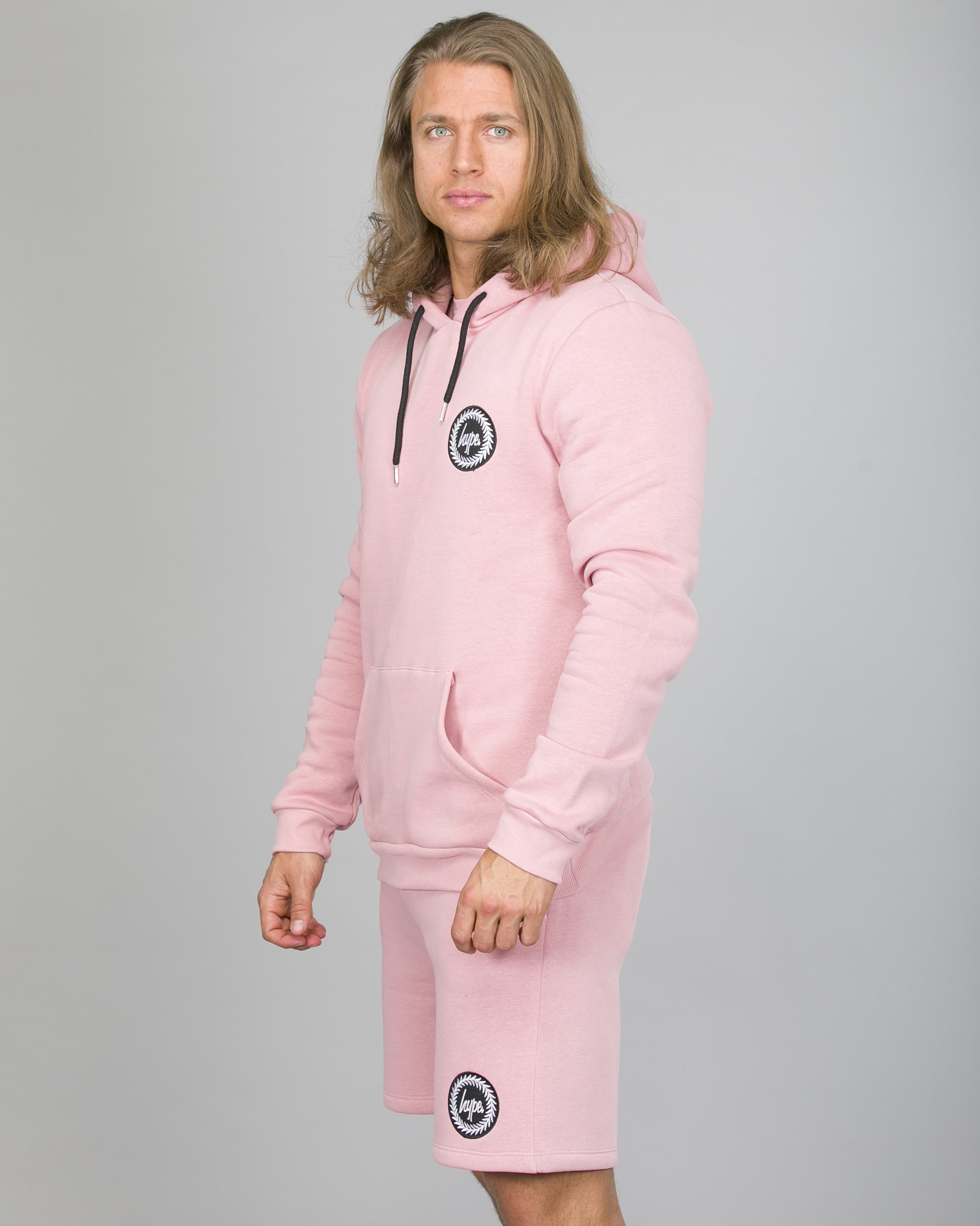Hype Crest Pullover Hoodie Men Pink Tights.no