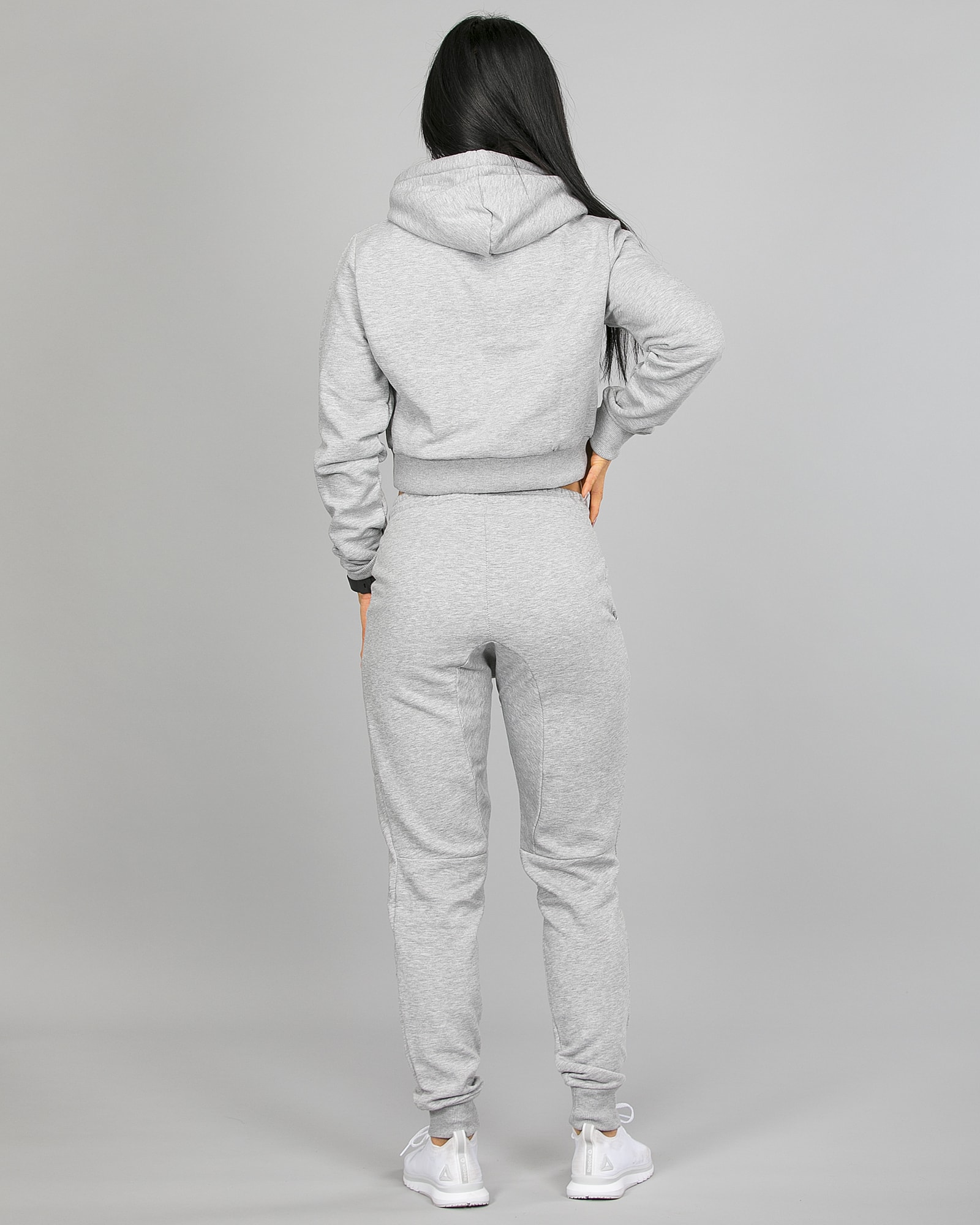 Hype Script Crop Hoodie womch002 and Script Joggers womj002 Grey d