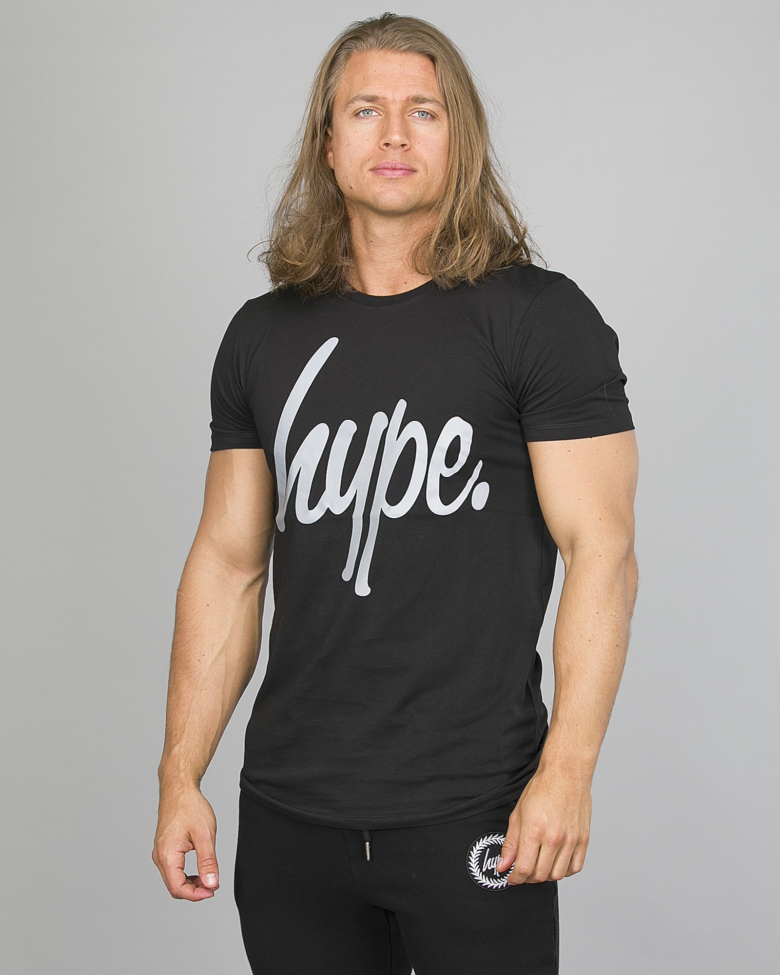 Hype Script T-Shirt Men ss18007 Black b