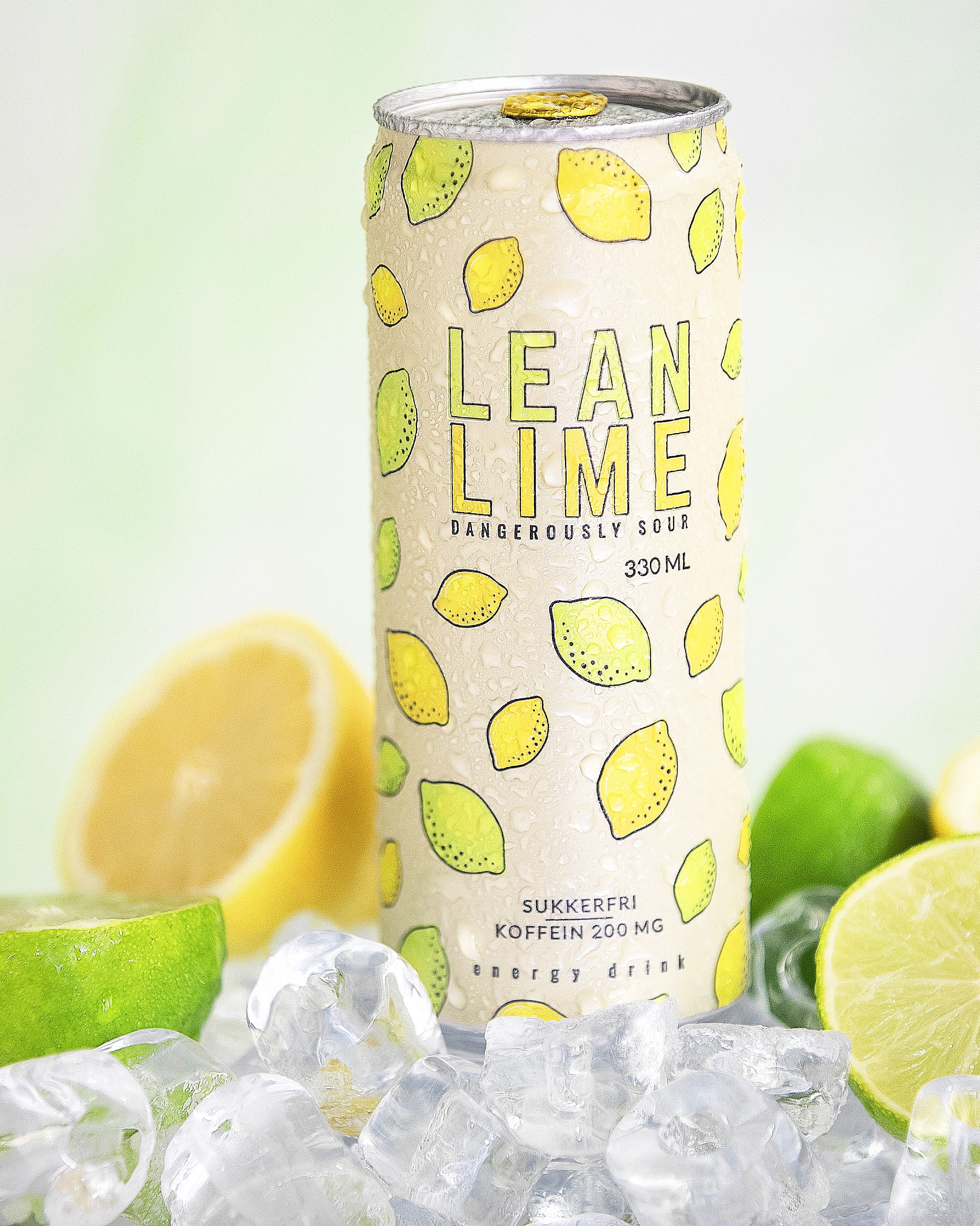 Lean Lime Energy Drink 24x330ml BESTSELGER! Tights.no