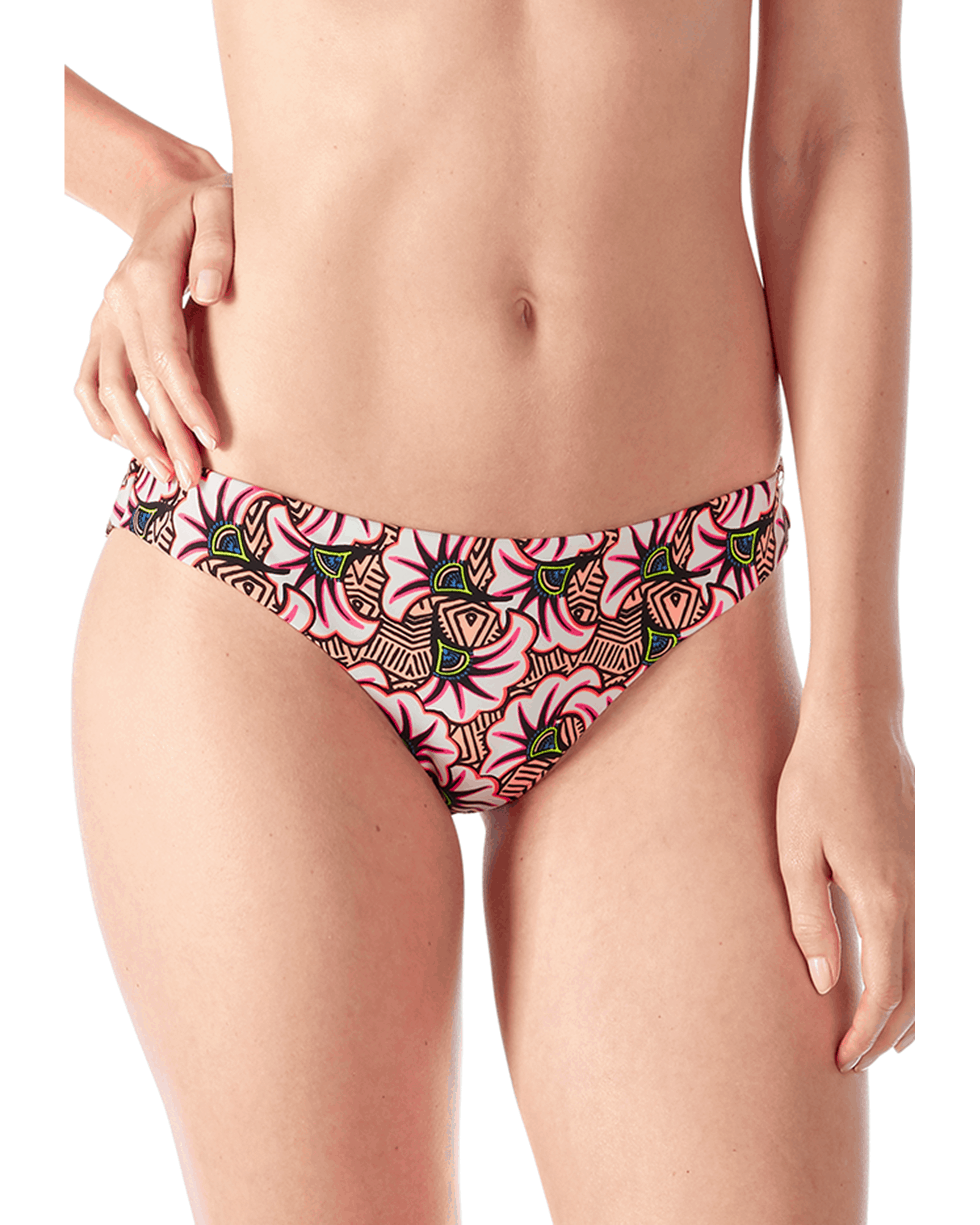 Skiny L. Bikini Briefs Neon Flower - Tropical Neon