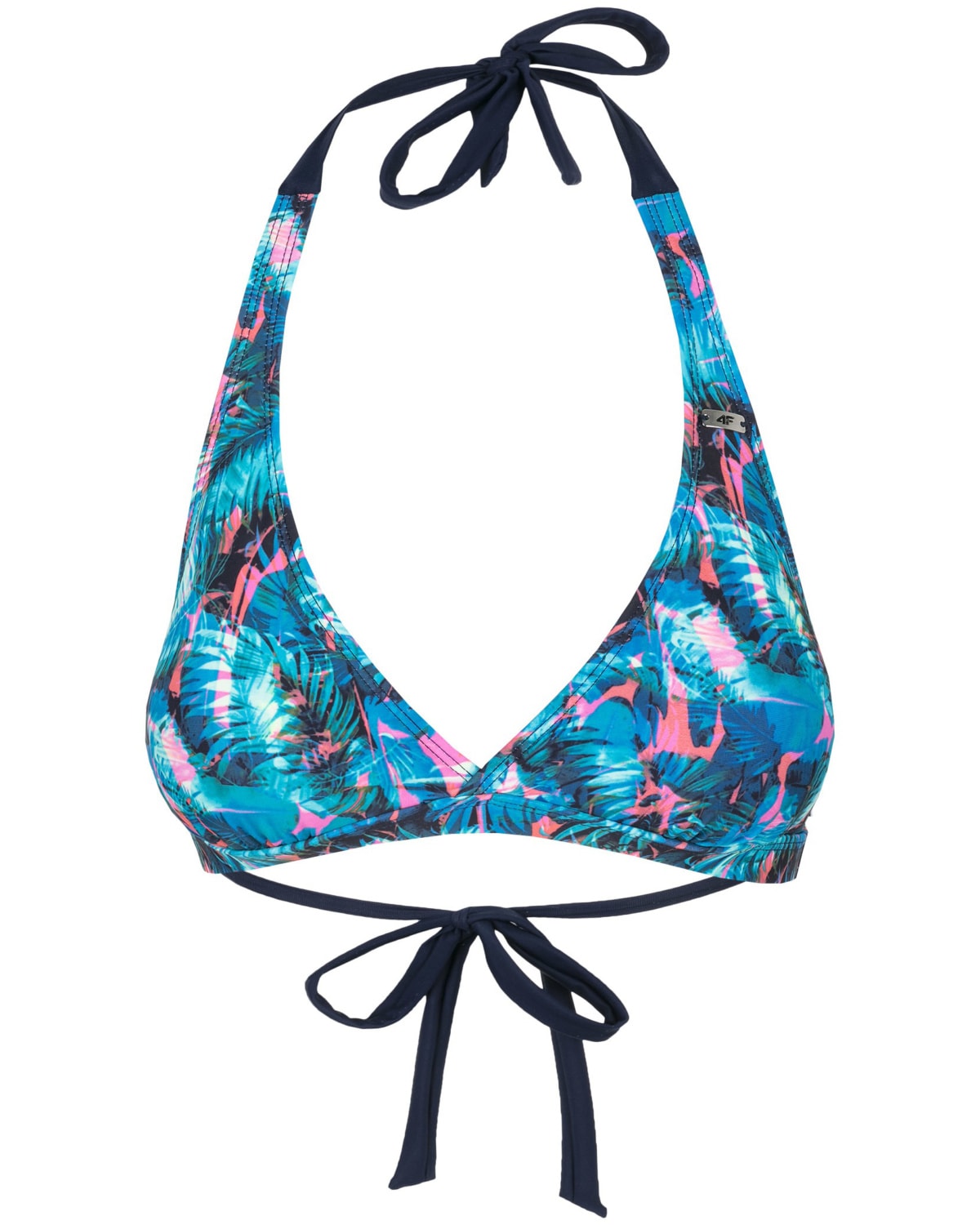 4F Women's Triangular Bikini Top - Multi Colour - XS - polyester