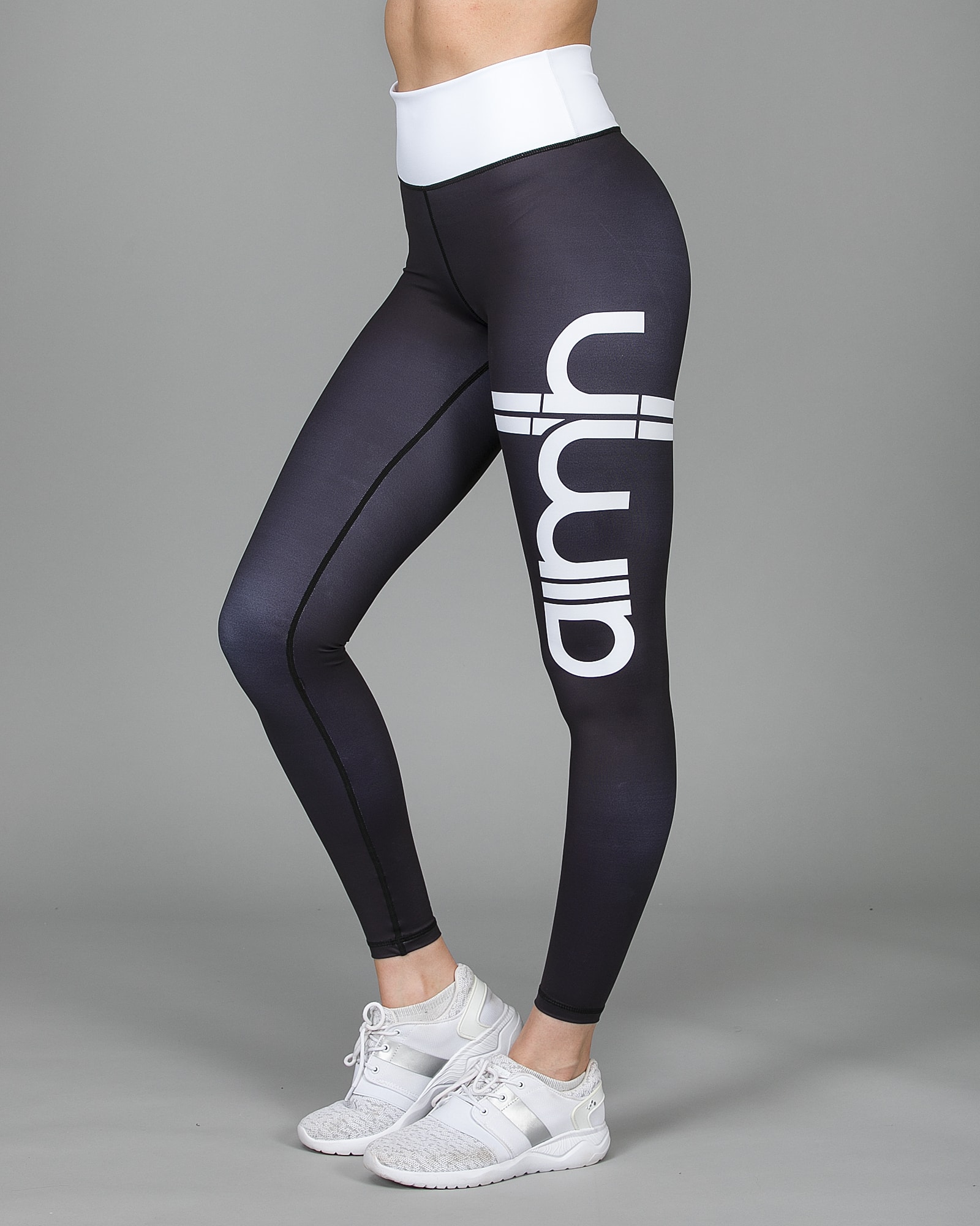Aim’n Black Stripe High Waist Tights 18020002 b