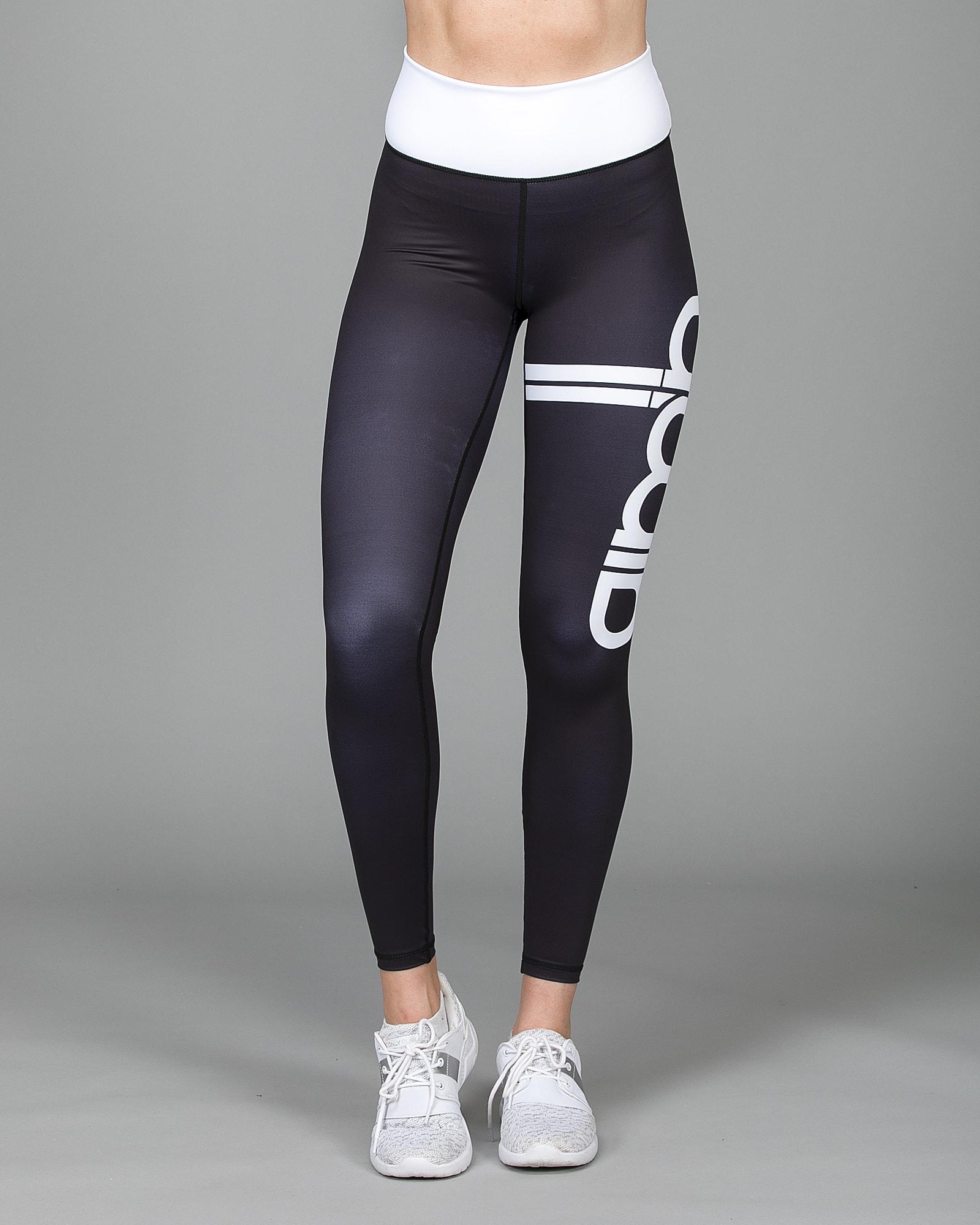 Aim’n Black Stripe High Waist Tights 18020002 f