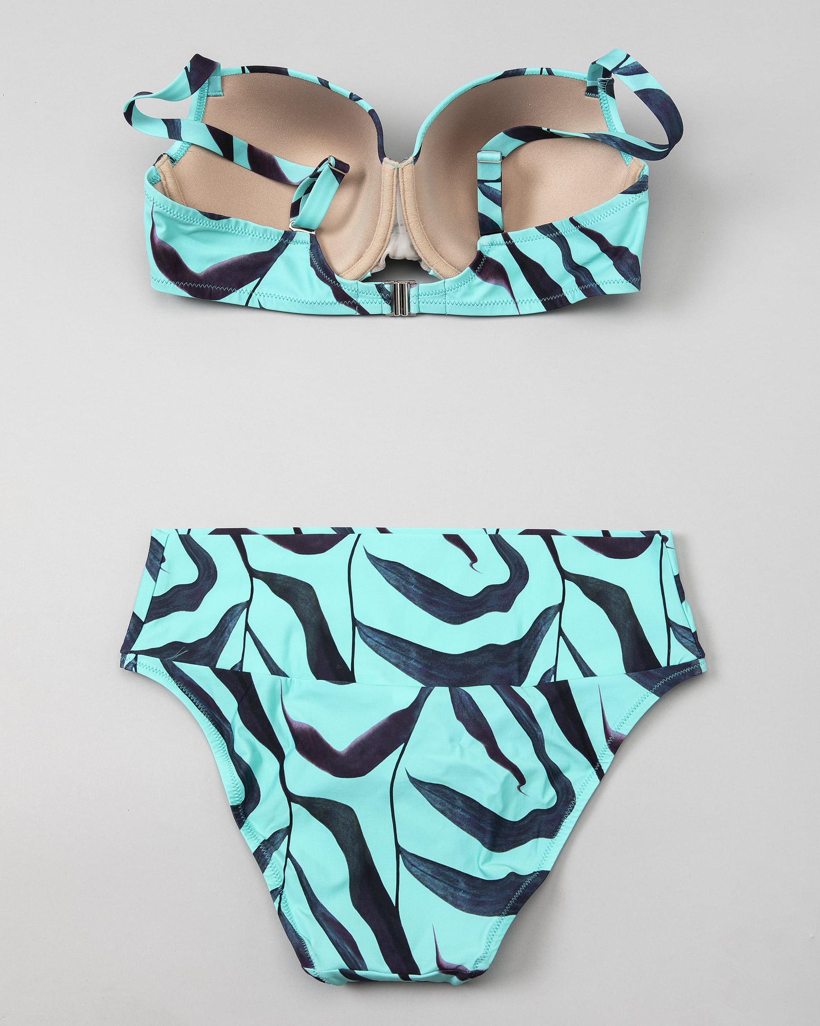 Antigel wood Bikini Top fba4082 and Bottom fba0382- Blue b