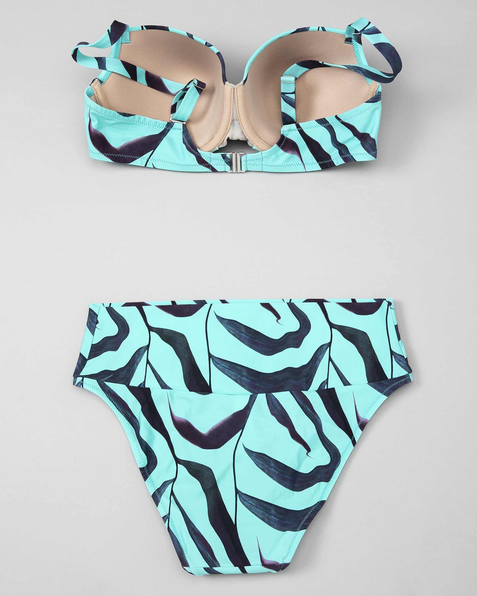 Antigel wood Bikini Top fba4082 and Bottom fba0382- Blue c