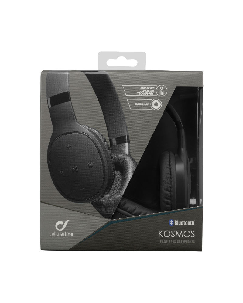 Cellularline AQL Kosmos Hodetelefoner - Black - timer