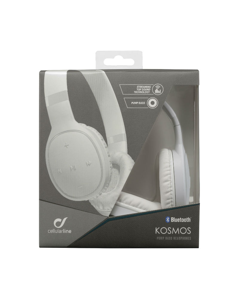 Cellularline AQL Kosmos Hodetelefoner - White - timer