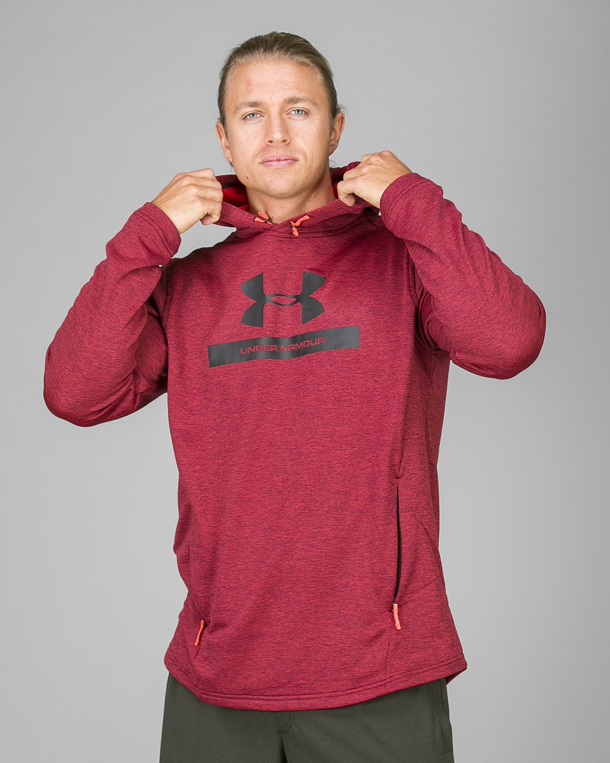 Under Armour MK1 Terry Graphic Hoodie Red Tights.no