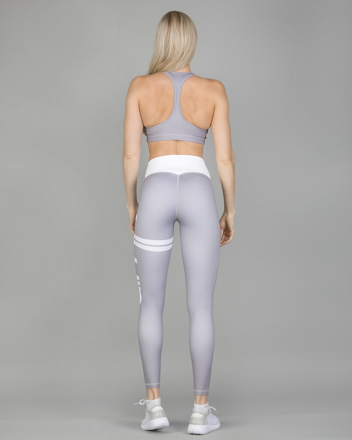 Aim n Grey Stripe High Waist Tights Tights.no