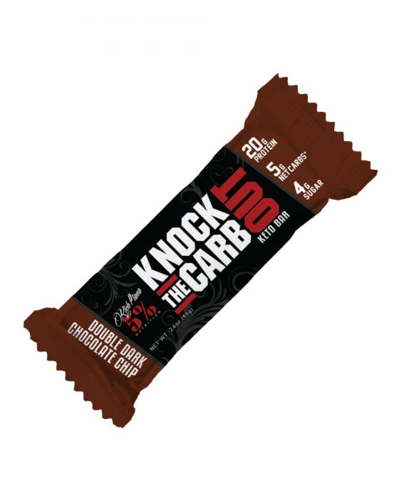 5% Nutrition Knock The Carb Out Protein Bar - Dark Chocolate Chip 68g - salt og