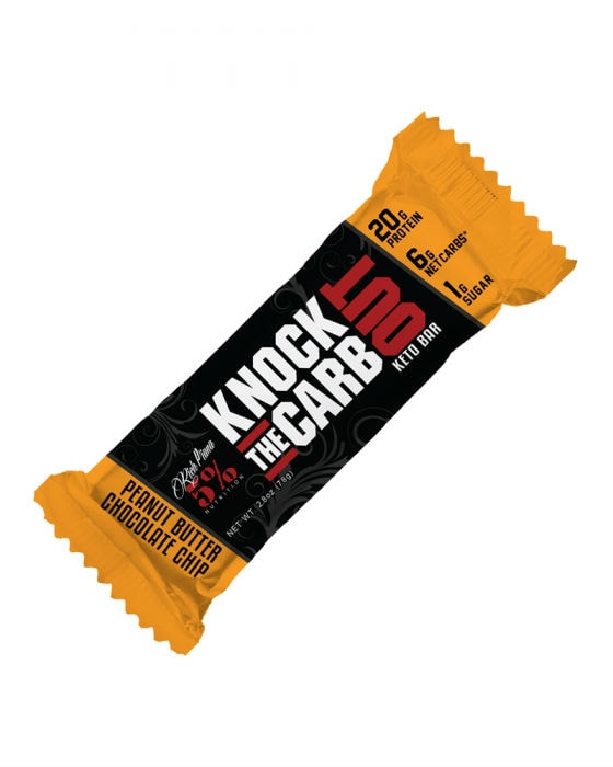 5% Nutrition Knock The Carb Out Protein Bar - Peanut Butter Chocolate Chip 78g - salt og