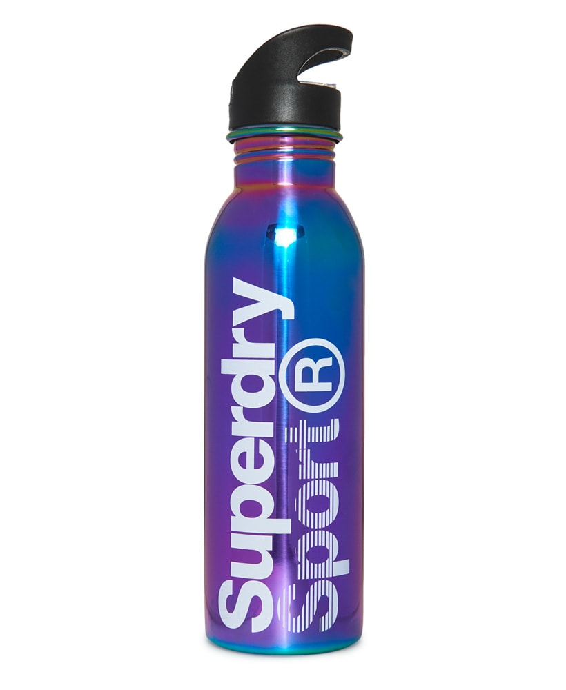 Superdry Stainless Steel Sports Bottle - Oil Slick Blue - drikkeflaske