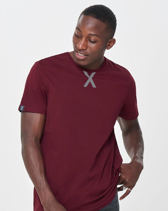 First Ray Loose Short Sleeve Tee - Cabernet - XL - skjorte herre