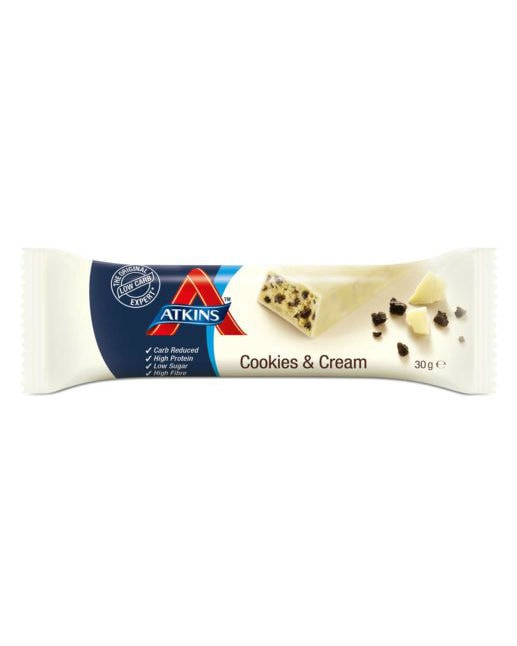 Atkins Advantage Cookies & Cream Bar 30g - proteiner