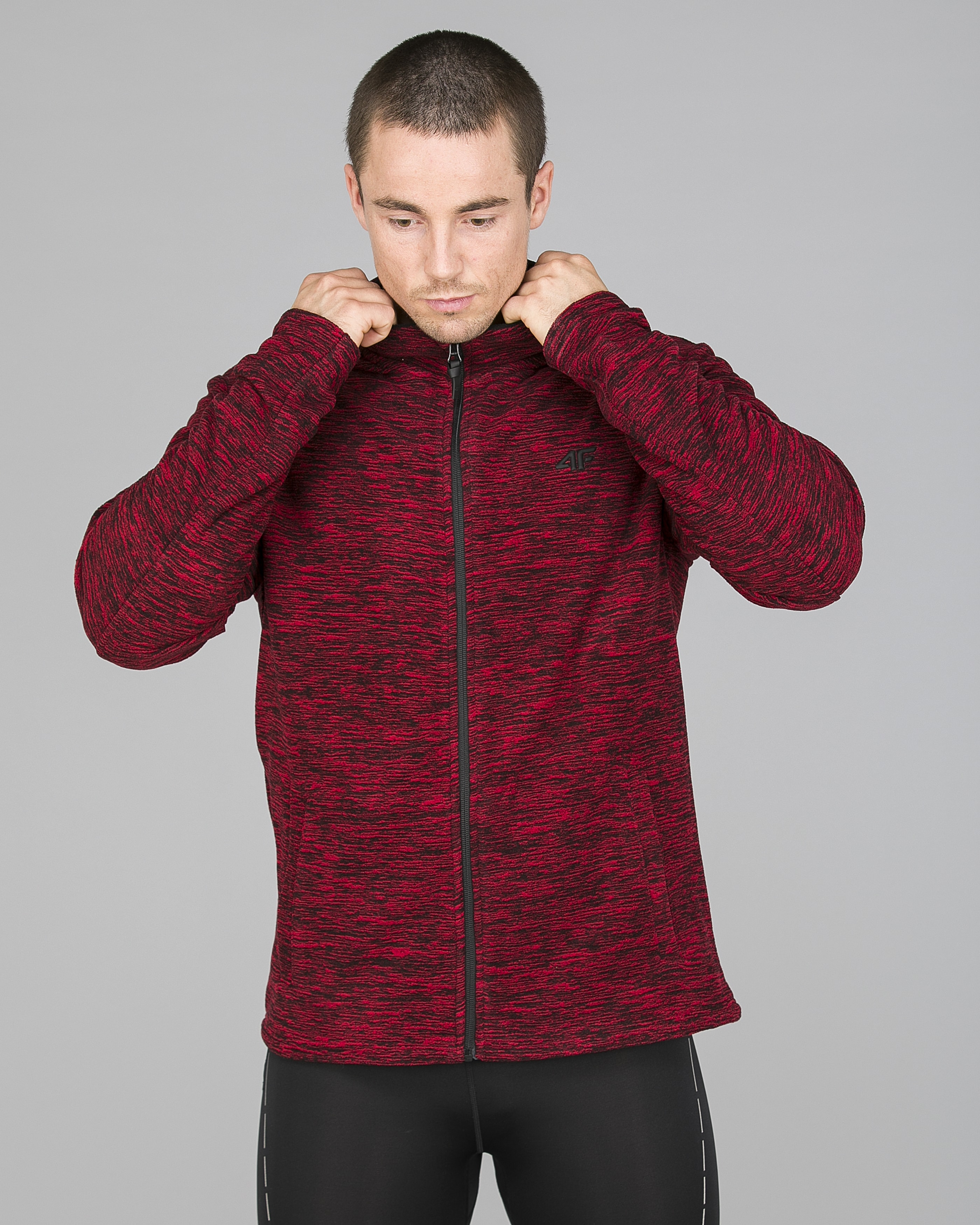 4F Fleece Men - Red Melange1