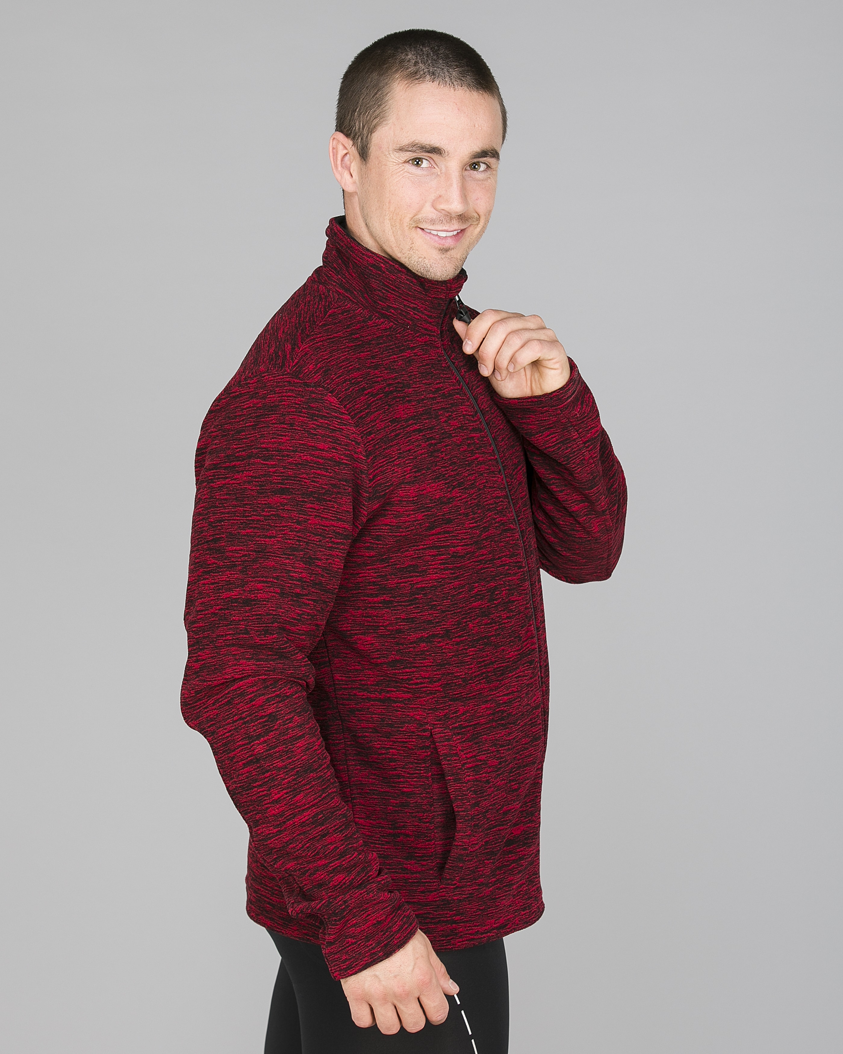 4F Fleece Men - Red Melange2