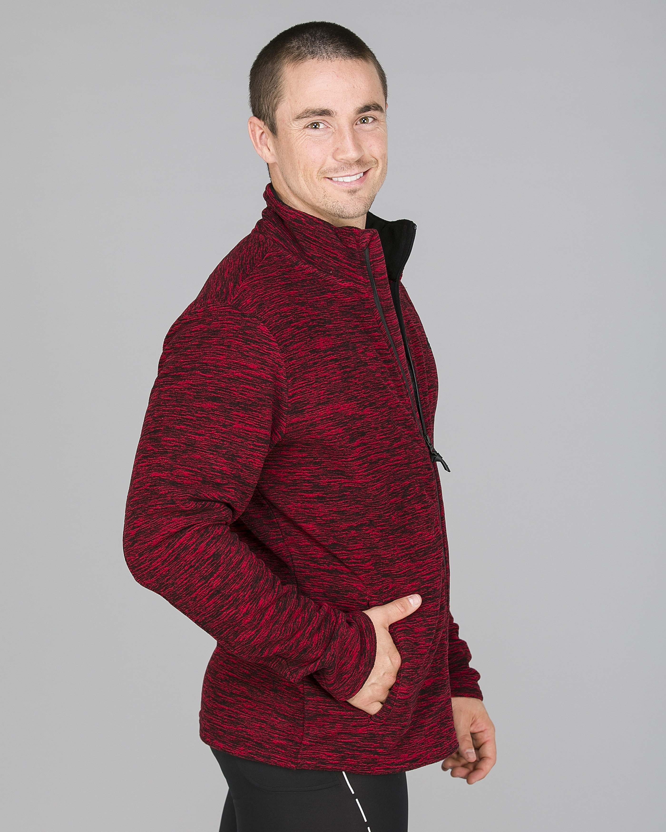 4F Fleece Men - Red Melange3
