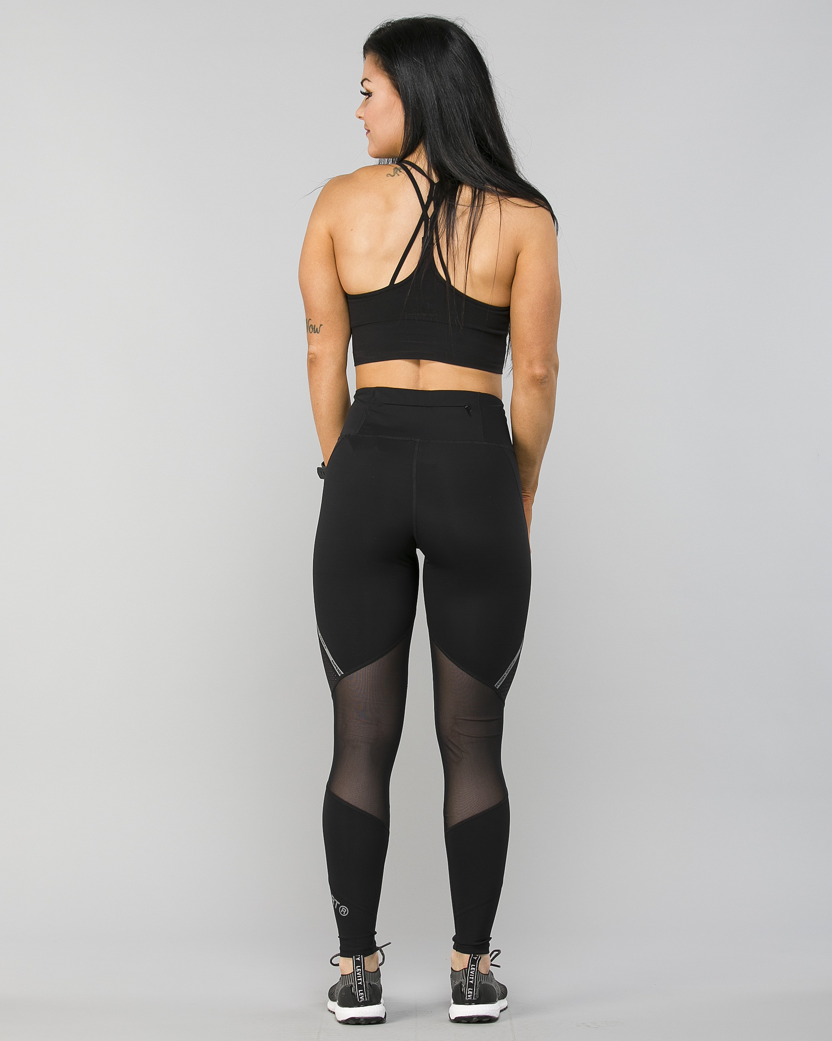 Superdry Active Mesh Panel Leggings Black Tights.no