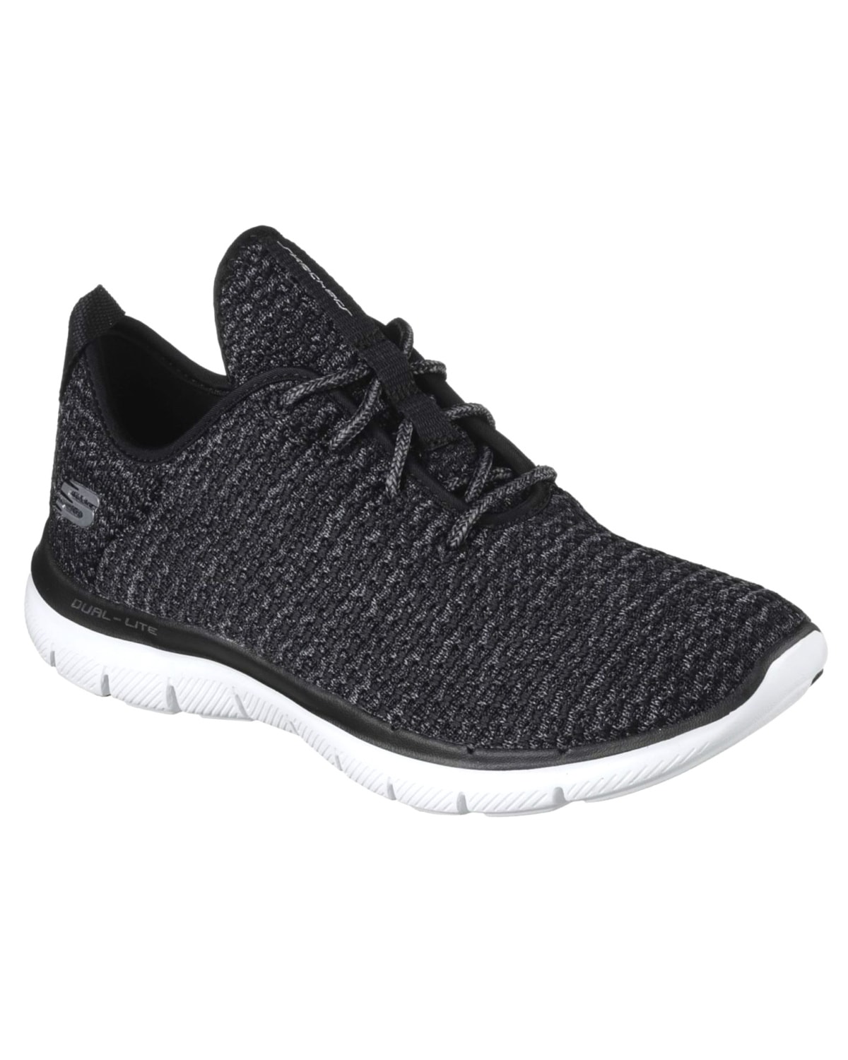 Skechers Womens Flex Appeal 2.0 Bold Move - Black White - 36 - til