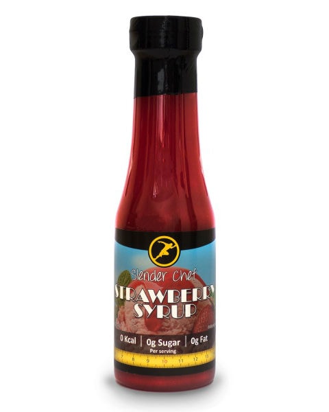 Slender Chef Strawberry Syrup 350ml - protein for