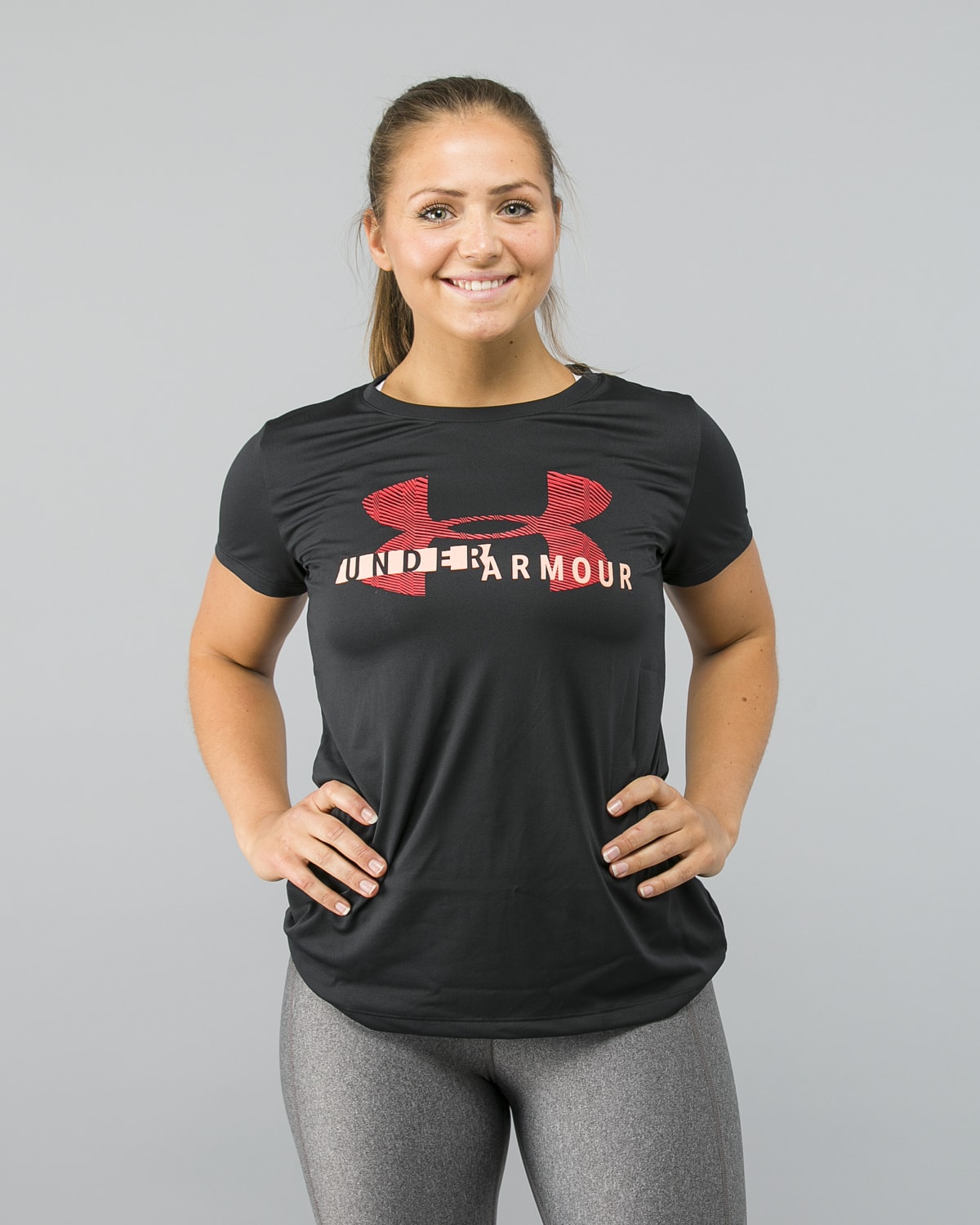 Under Armour Tech Graphic Tee - Black - XL - til henne