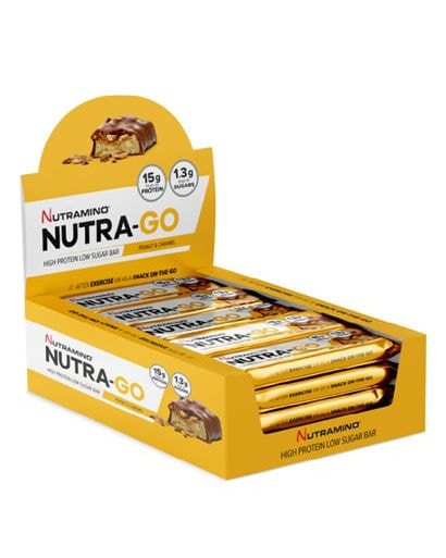 Nutramino Go Bars Peanut & Caramel 15x48g - whey protein pulver