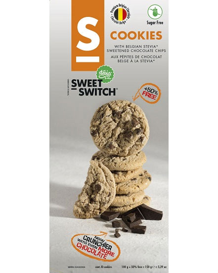 Sweet-Switch Sugar Free Chocolate Chip Cookies 150g - gram protein