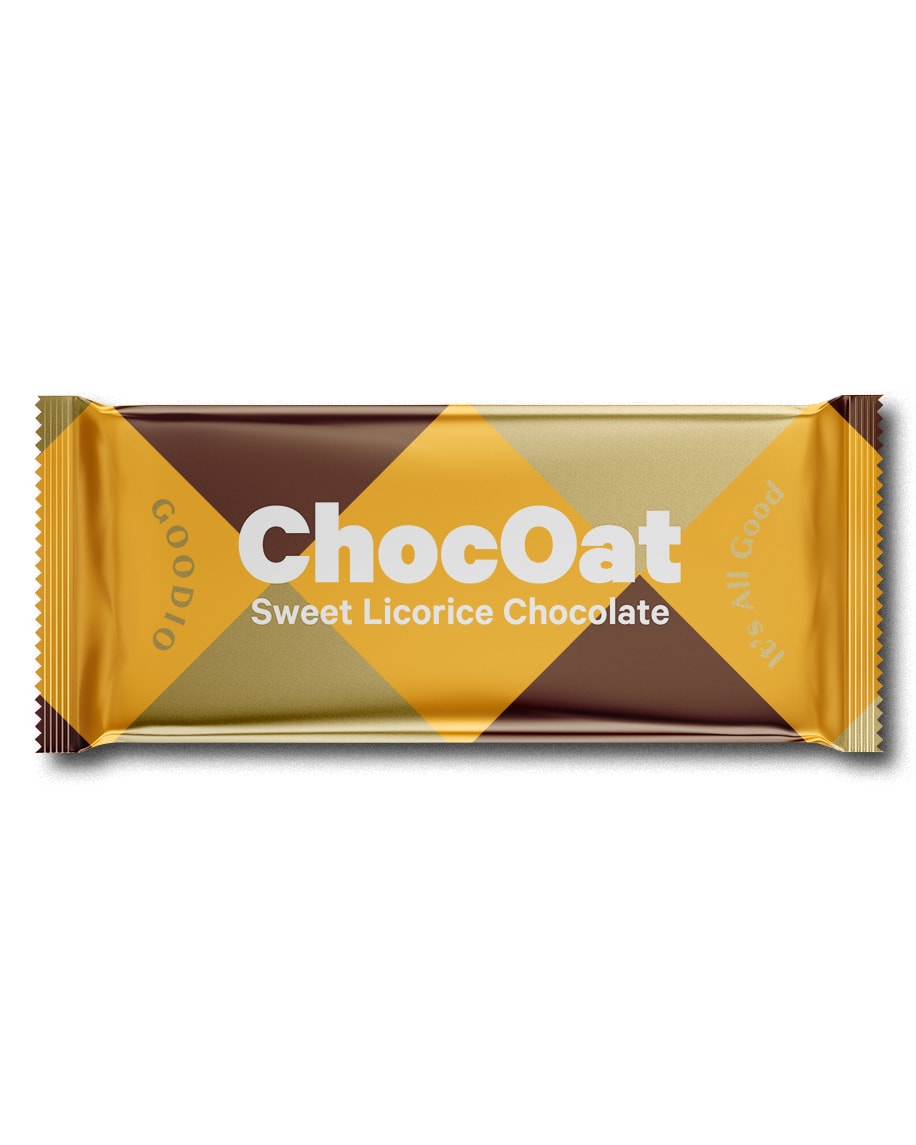 ChocOat Sweet Licorice 25g - melkesjokolade