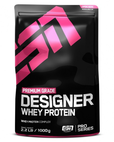 ESN Designer Whey Protein 1kg - Chocolate Fudge Cookie Dough - shake after workout