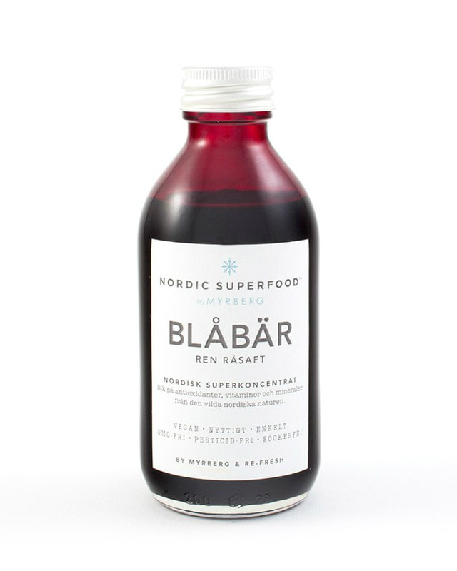Nordic Superfood Råsaft Blåbær 195ml - protein for
