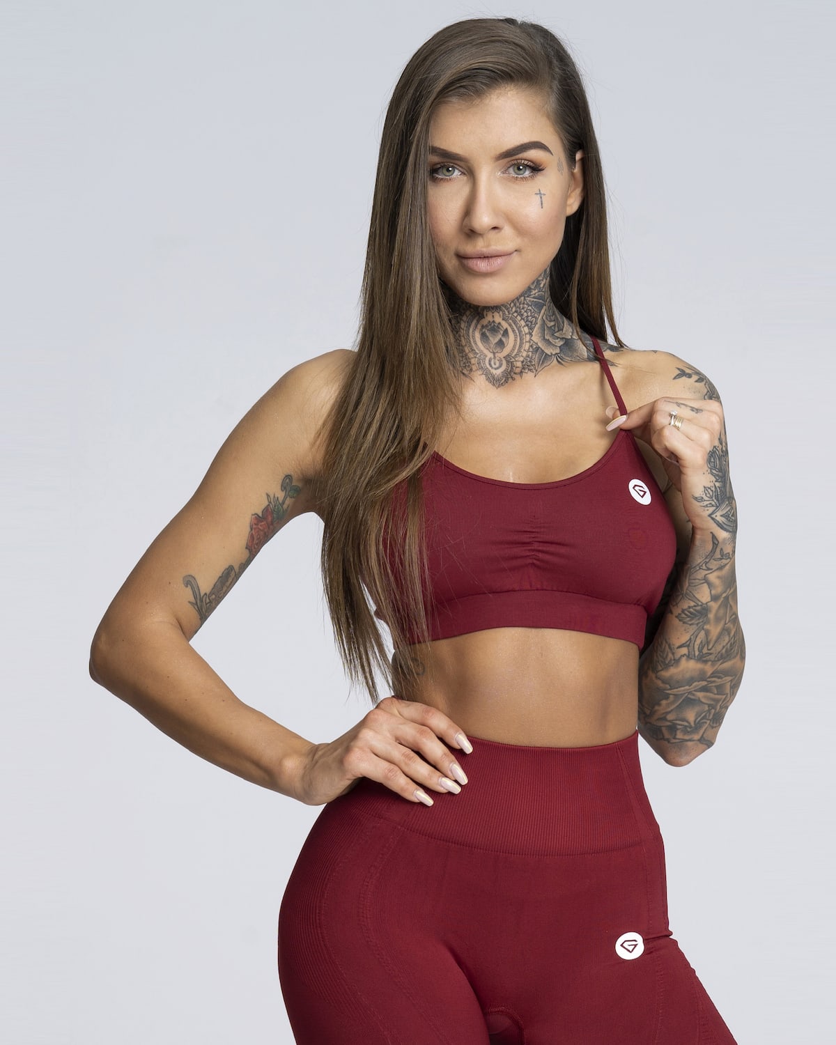Gym Glamour Simple Burgunder Sportsbh - XS - til