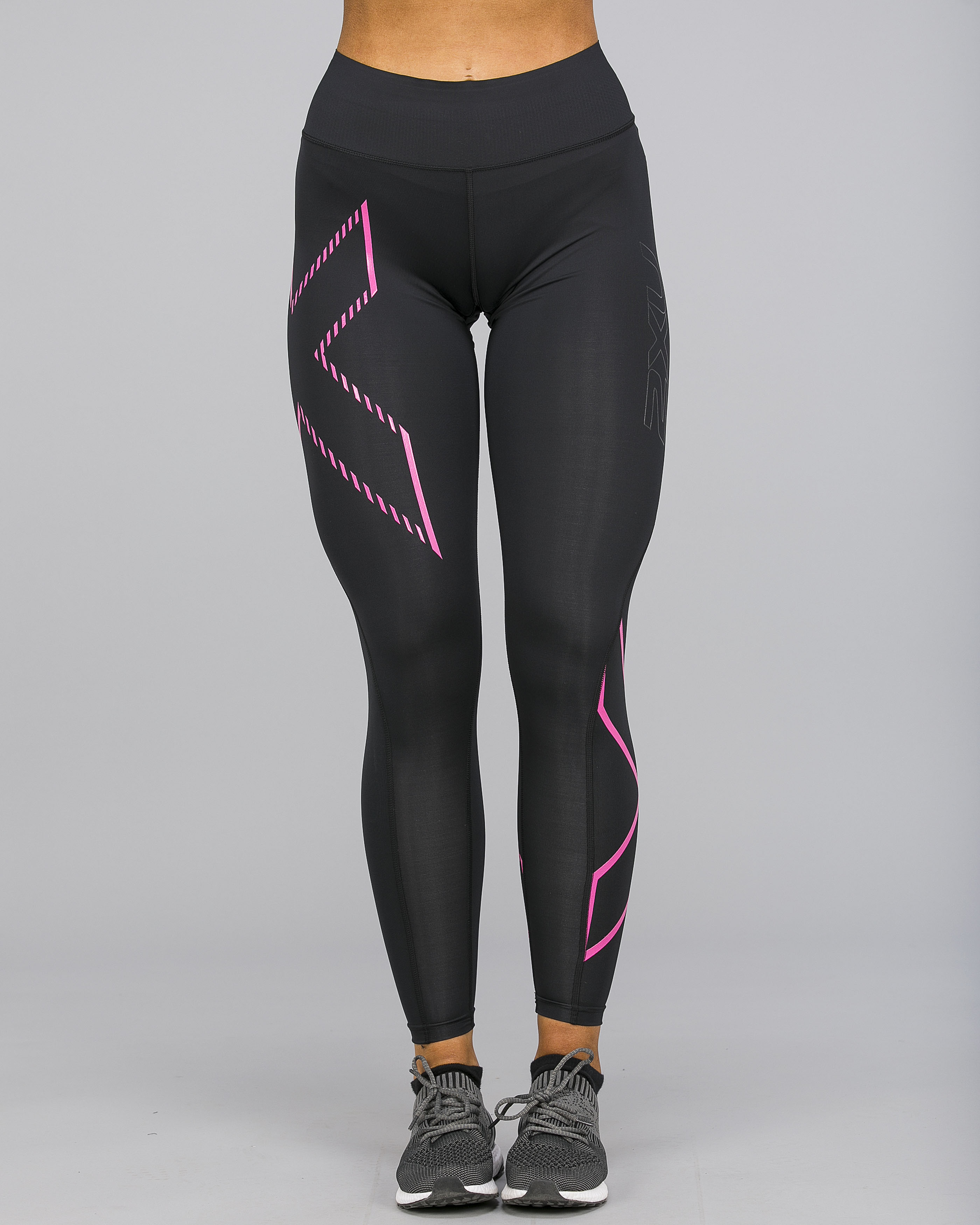 Collant De Compression 2XU Femme - Noir - Taille M (3/4, Taille Montante)