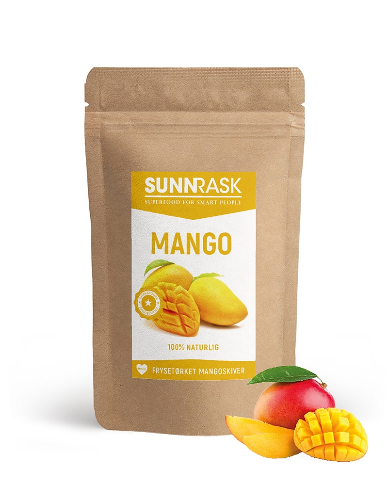 SunnRask - Frysetørket Mangoskiver 100g - nutrition protein