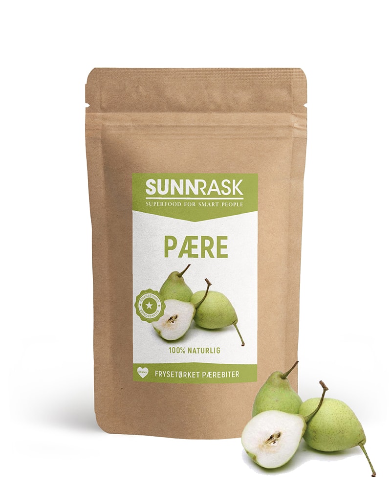 SunnRask - Frysetørket Pærebiter 40g - nutrition protein