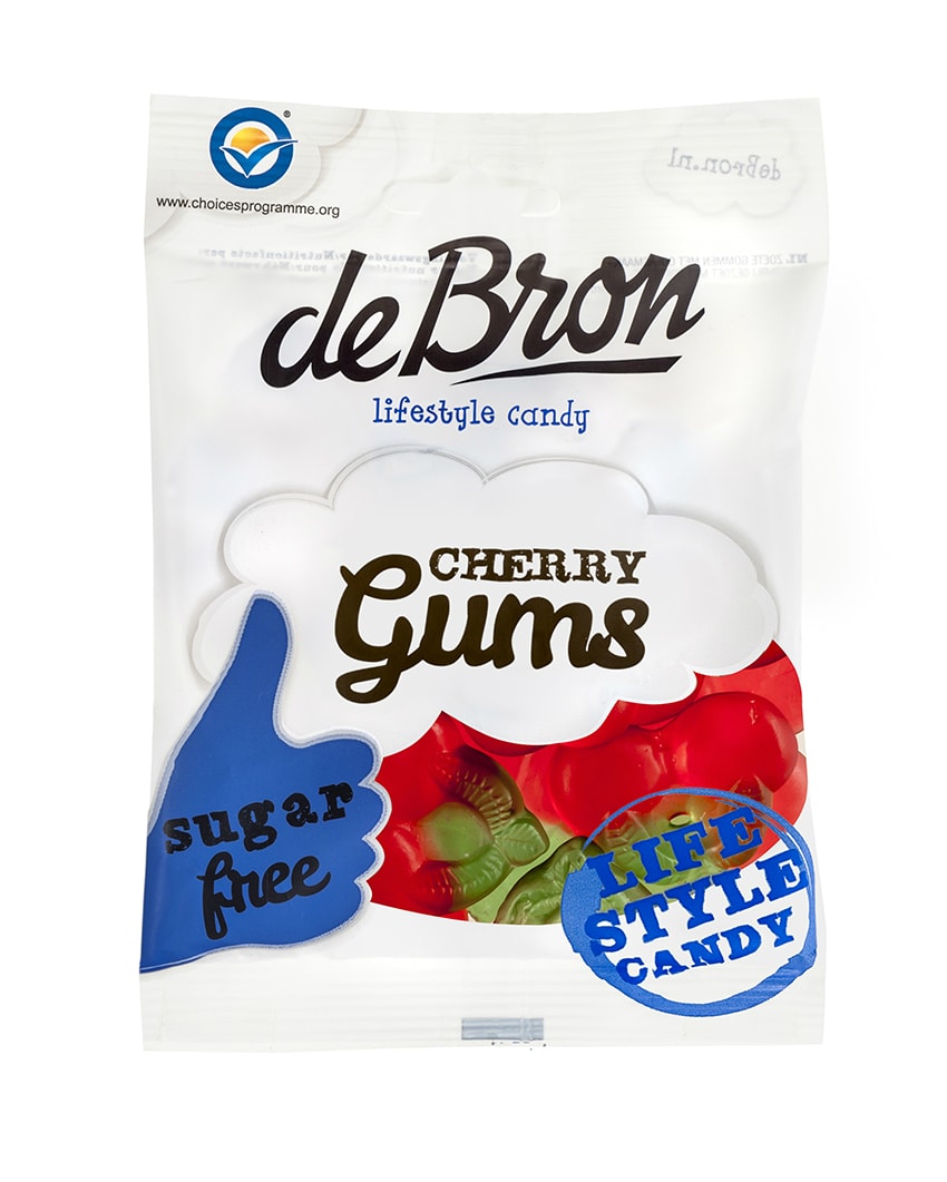 DeBron Sugarfree Cherry Gum 90g - salt