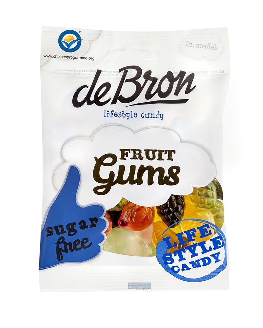 DeBron Sugarfree Fruit Gums 100g - salt