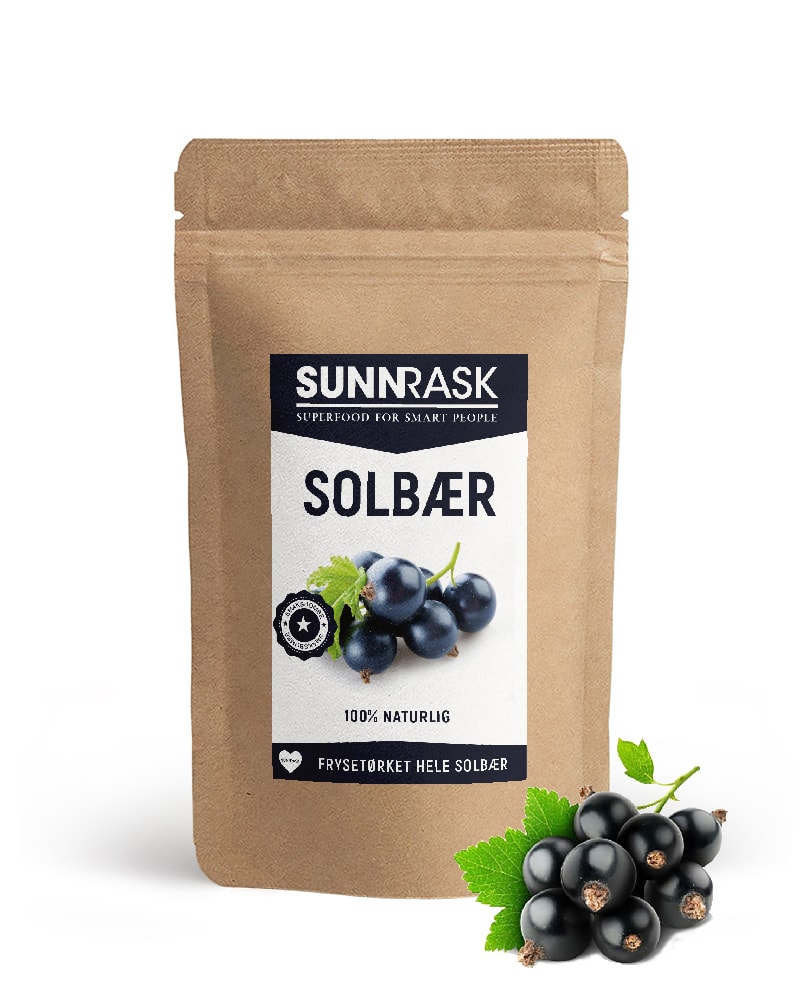 SunnRask - Frysetørket Solbær 100g - nutrition protein