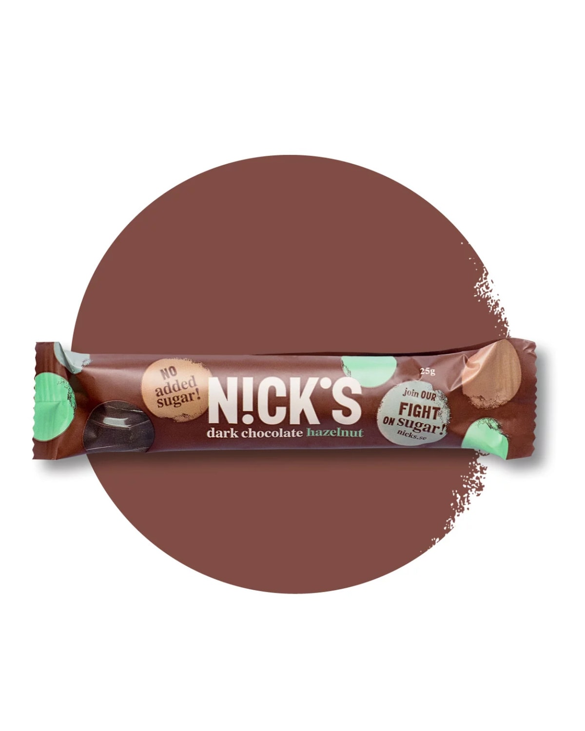 Nick's Sugarfree Dark Chocolate & Hazelnut 25g - men