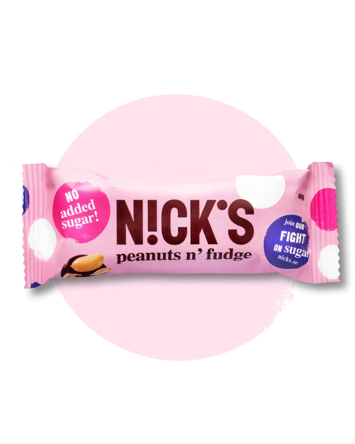 Nick's Sugarfree Peanuts & Fudge Chocolate 40g - men