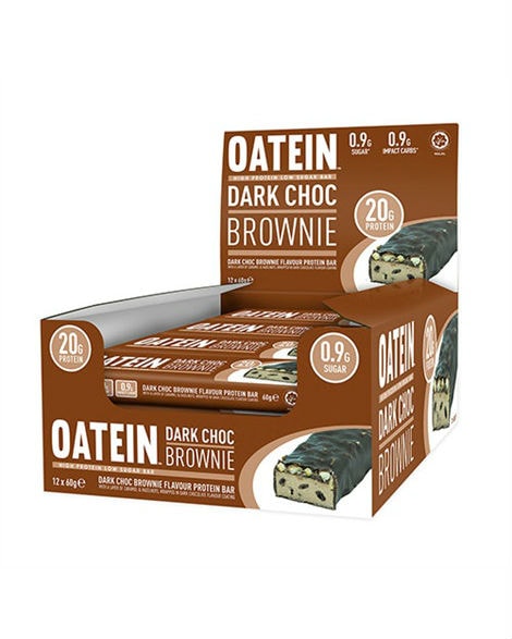Oatein Protein Bar Dark Chocolate Brownie 12x60g - collagen powder
