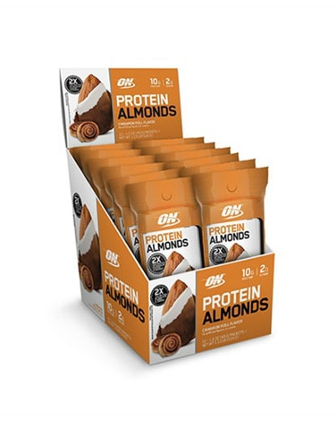 Optimum Nutrition Protein Almonds - Cinnamon Roll 12x43g - whey and