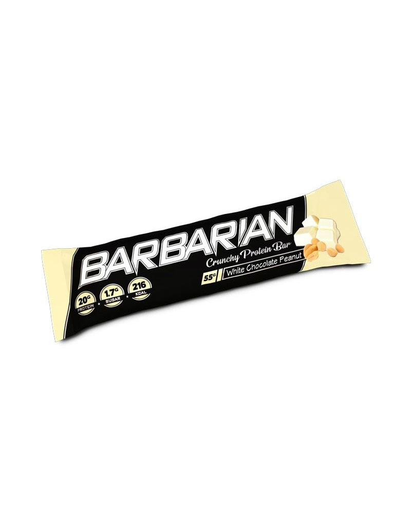 Stacker2 Barbarian Bar White Chocolate Peanut 55g - proteinbar
