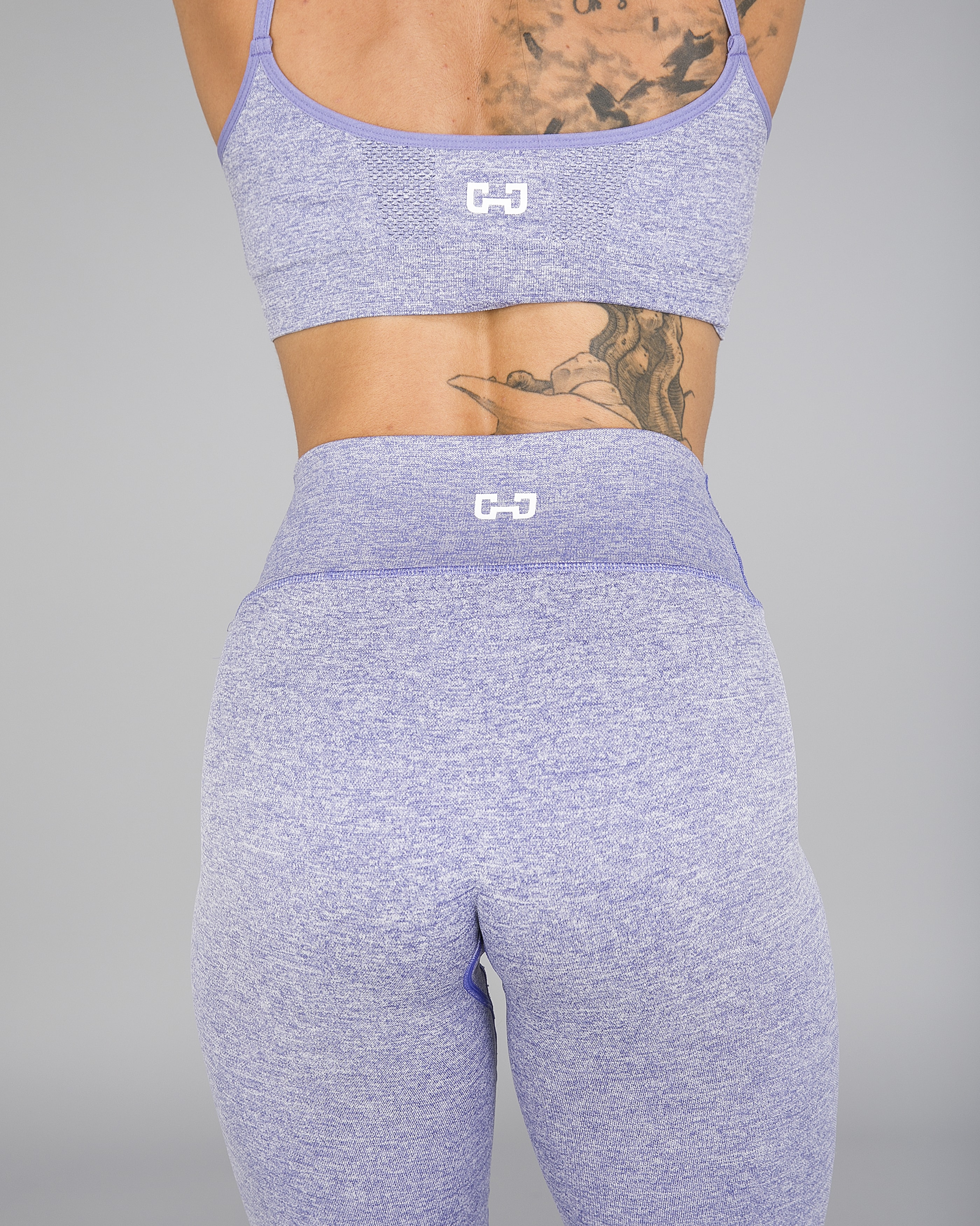 Gymjunky - Hale High Waist Leggings - Soft Lavender Melange11