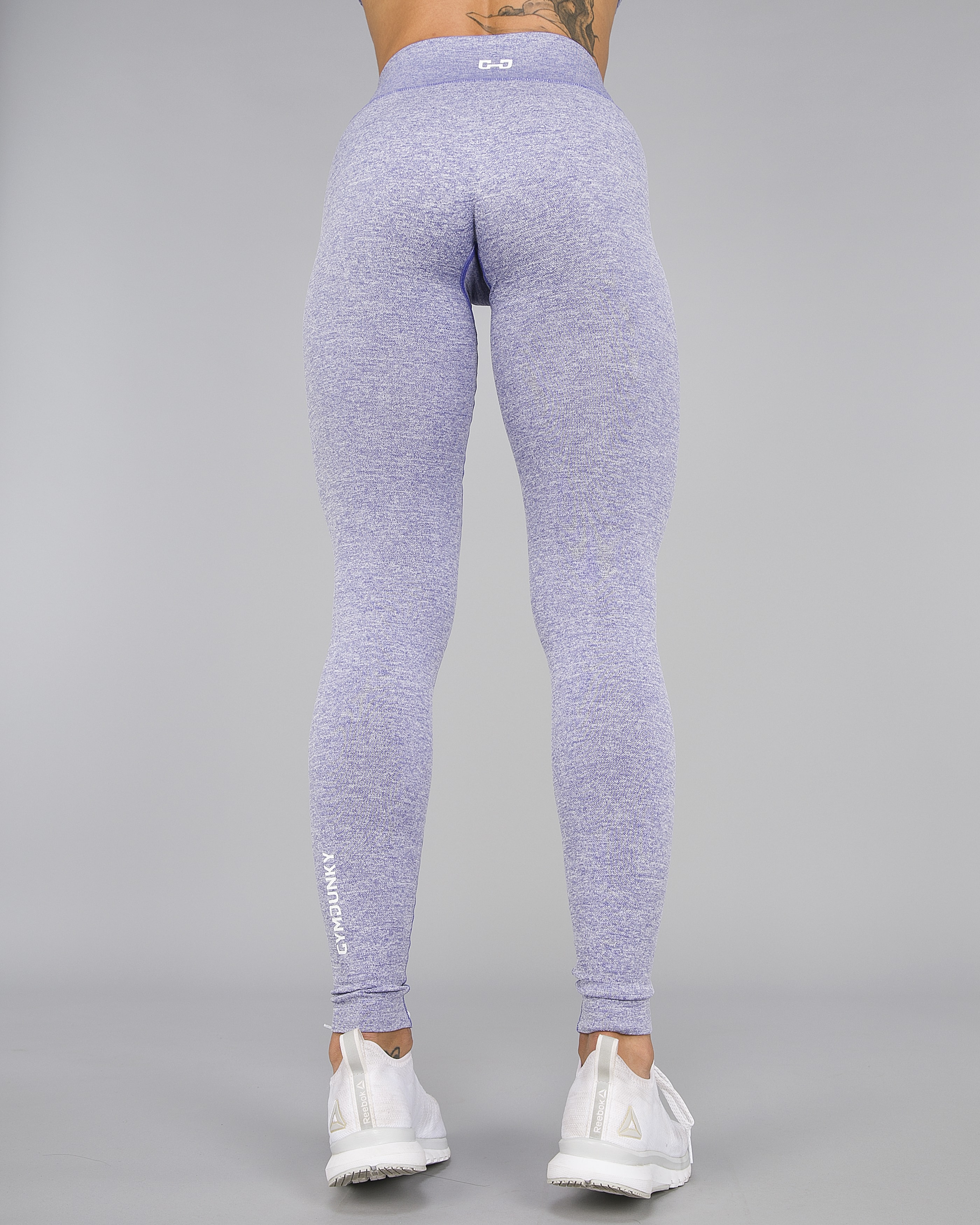 Gymjunky - Hale High Waist Leggings - Soft Lavender Melange14
