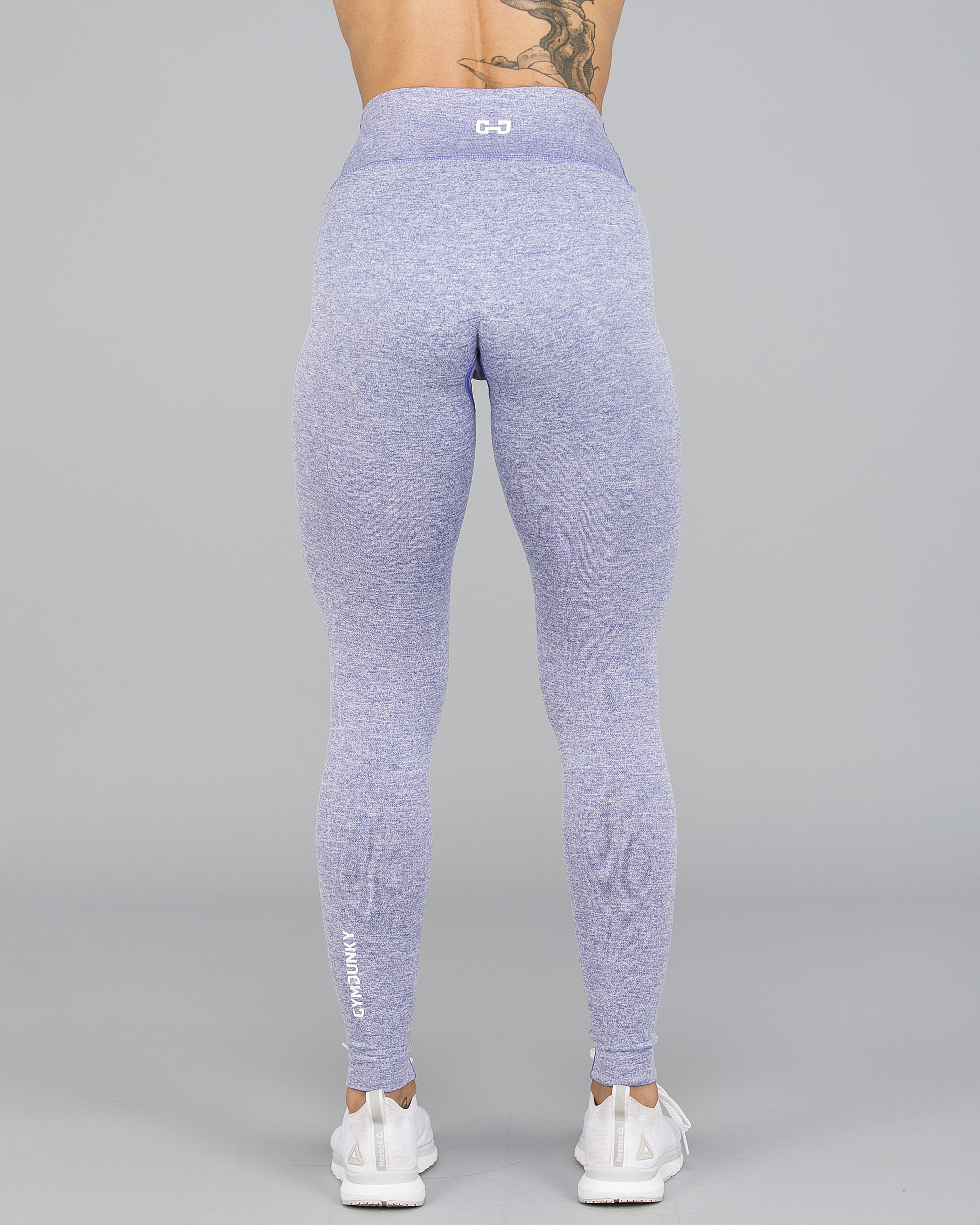 Gymjunky - Hale High Waist Leggings - Soft Lavender Melange7