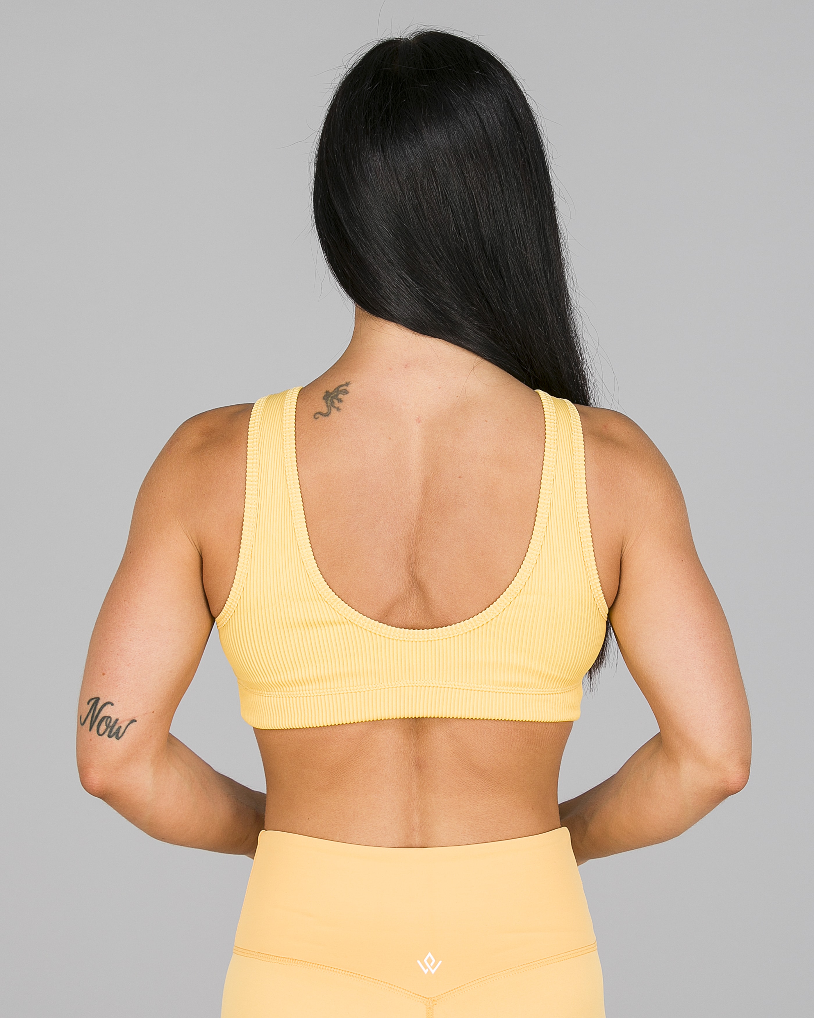 Workout Empire - Core Ribbed Knot Sportsbh - Buff Yellow10